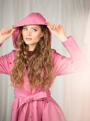 Fit and Flare plašč v rožnati barvi | Raspberry Sorbet - slika 3