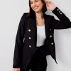 Črni blazer z gumbi